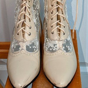 Oak Tree Farms Cream Wedding Boots